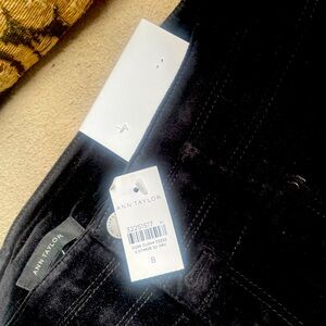 Ann Taylor high-rise skinny jeans. Velour, size 8.